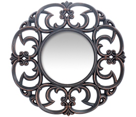 Καθρέπτης Τοίχου Μαύρο Πλαστικό Φ45.7x4.6cm