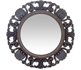 Καθρέπτης Τοίχου Μαύρο Πλαστικό Φ56x4.8cm