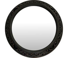 Καθρέπτης Τοίχου Μαύρο Πλαστικό Φ56x5.8cm