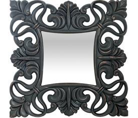 Καθρέπτης Τοίχου Μαύρο Πλαστικό Φ61x5.3cm