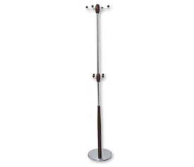 Καλόγερος Χρώμιο / Ξύλο Ø29xH176cm