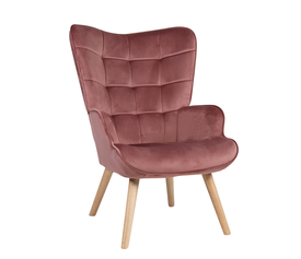 Πολυθρόνα MARION Σάπιο Μήλο Βελούδο/Ξύλο 73x69x96cm