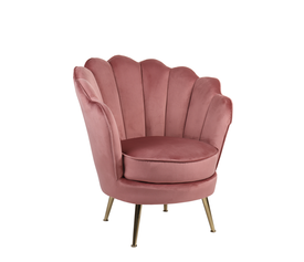 Πολυθρόνα FLORIAN Σάπιο Μήλο Βελούδο/Μέταλλο/Ξύλο 74x80x75cm