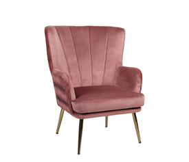 Πολυθρόνα KOLDENREE Σάπιο Μήλο Βελούδο/Μέταλλο/Ξύλο 74x72x91cm