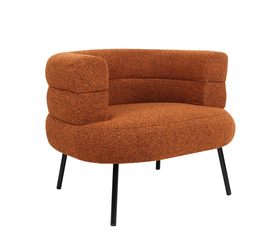 Πολυθρόνα CEREN Πορτοκαλί Ύφασμα/Μέταλλο/Ξύλο 87x80x70cm