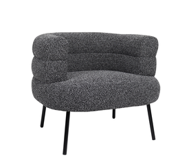 Πολυθρόνα CEREN Μαύρο Ύφασμα/Μέταλλο/Ξύλο 87x80x70cm