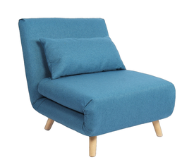 Πολυθρόνα Κρεβάτι  VERA Μπλε Ύφασμα/Ξύλο 79x80x89cm