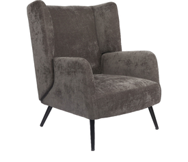 Πολυθρόνα NORA Γκρι Ύφασμα/Μέταλλο 100x80x89cm