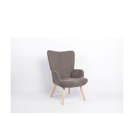 Πολυθρόνα LIRA Γκρι Ύφασμα Κοτλέ/Ξύλο 94.5x64x70.5cm