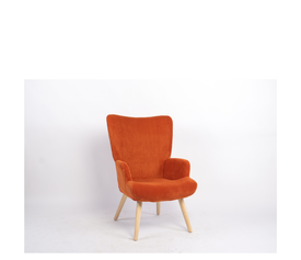 Πολυθρόνα LIRA Σάπιο Μήλο Ύφασμα Κοτλέ/Ξύλο 94.5x64x70.5cm