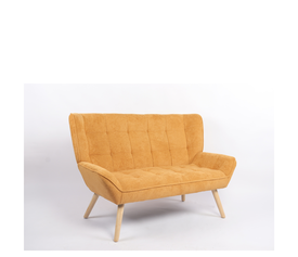 Καναπές NESTO Μουσταρδί Ύφασμα/Ξύλο 86x126x78cm