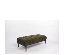 Παγκάκι Ottoman KUBO Πράσινο Ύφασμα Teddy/Μέταλλο 40x116.5x50cm