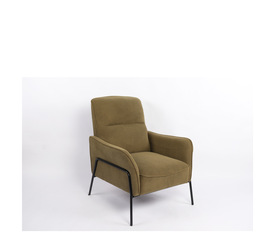 Πολυθρόνα ELAN Πράσινο Ύφασμα Κοτλέ/Μέταλλο 94x77x82cm