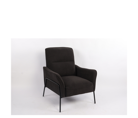 Πολυθρόνα ELAN Μαύρο Ύφασμα Κοτλέ/Μέταλλο 94x77x82cm