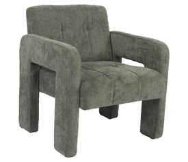 Πολυθρόνα VELORA Πράσινο Ύφασμα/Ξύλο 75x68x69cm