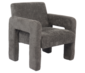 Πολυθρόνα VELORA Γκρι Ανοιχτό Ύφασμα/Ξύλο 75x68x69cm