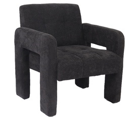 Πολυθρόνα VELORA Γκρι Σκούρο Ύφασμα/Ξύλο 75x68x69cm