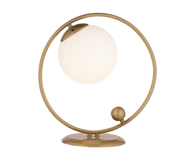 Φωτιστικό Επιτραπέζιο TES Αντικέ/Λευκό Μέταλλο/Γυαλί 40x45cm