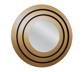 Καθρέπτης Τοίχου CHUBB Χρυσό Μέταλλο/Γυαλί 60x2x60cm