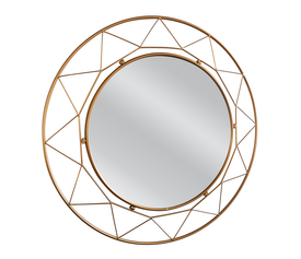 Καθρέπτης Τοίχου AERIN Χρυσό Μέταλλο/Γυαλί 80x4x80cm