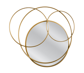 Καθρέπτης Τοίχου ALMIEL Χρυσό Μέταλλο/Γυαλί 57x3x57cm