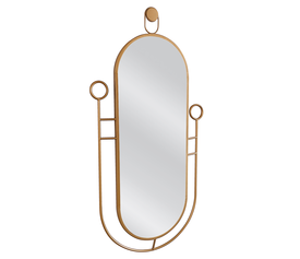 Καθρέπτης Τοίχου ANGBOR Χρυσό Μέταλλο/Γυαλί 65x2x100cm