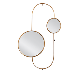 Καθρέπτης Τοίχου ANGROD Χρυσό Μέταλλο/Γυαλί 100x3x50cm