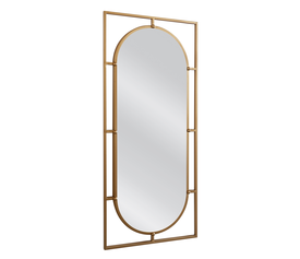 Καθρέπτης Τοίχου ANNAEL Χρυσό Μέταλλο/Γυαλί 90x3x40cm