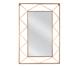 Καθρέπτης Τοίχου ELESSAR Χρυσό Μέταλλο/Γυαλί 90x5x58cm