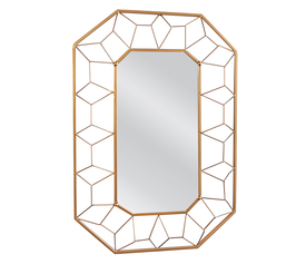 Καθρέπτης Τοίχου ARATAN Χρυσό Μέταλλο/Γυαλί 57x5x87cm