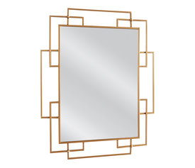 Καθρέπτης Τοίχου ARROCH Χρυσό Μέταλλο/Γυαλί 90x1.5x70cm