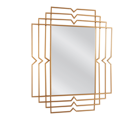 Καθρέπτης Τοίχου BALDOR Χρυσό Μέταλλο/Γυαλί 90x1.5x70cm