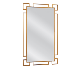 Καθρέπτης Τοίχου BELDIR Χρυσό Μέταλλο/Γυαλί 100x1.5x55cm