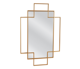 Καθρέπτης Τοίχου BOR Χρυσό Μέταλλο/Γυαλί 90x1.5x60cm