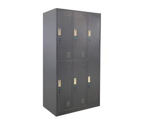 Φοριαμός 6 Θέσεων EARNIL Σκούρο Γκρι Μέταλλο 90x45x185cm