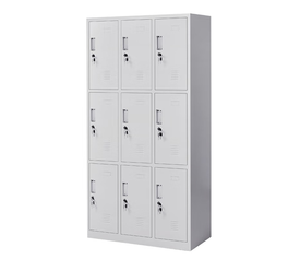 Φοριαμός 9 Θέσεων EARNUR Ανοιχτό Γκρι Μέταλλο 90x45x185cm