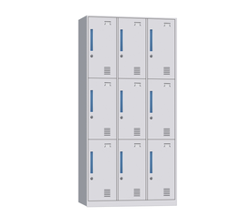 Φοριαμός 9 Θέσεων ELDAR Ανοιχτό Γκρι Μέταλλο 90x45x185cm