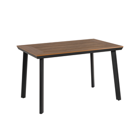 Τραπέζι Κήπου EPUPA Μαύρο/Καρυδί Αλουμίνιο/Ξύλο 120x80x73cm