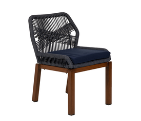 Καρέκλα Κήπου LISBON Μπλε/Μπαμπού Αλουμίνιο/Ύφασμα 50x58x77cm