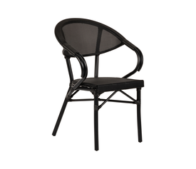 Πολυθρόνα Κήπου DALILA Μαύρο Αλουμίνιο/Ύφασμα 57x57x82cm