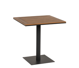 Τραπέζι Κήπου NAMIBIA Μαύρο/Καρυδί Αλουμίνιο/Ξύλο 70x70x72cm