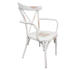 Καρέκλα Κήπου THOMSONS Λευκό Αντικέ Αλουμίνιο 52x52x87cm