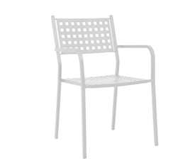 Πολυθρόνα Κήπου MONTU Λευκό Μέταλλο 54x51x84cm