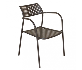 Πολυθρόνα Κήπου SOBEK Μαύρο Μέταλλο 55x57x76cm