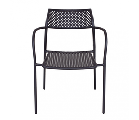 Πολυθρόνα Κήπου SOBEK Μαύρο Μέταλλο 55x57x76cm