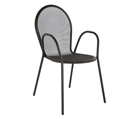 Πολυθρόνα Κήπου SATIS Μαύρο Μέταλλο 54x62x89cm