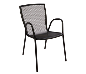 Πολυθρόνα Κήπου ANUKE Μαύρο Μέταλλο 54x62x89cm