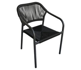 Πολυθρόνα Κήπου MOOREA Ανθρακί Αλουμίνιο/Rattan 58x56x79cm