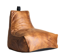 Πουφ Πολυθρόνα DEEBA Καφέ Δέρμα PU 80x90x70cm