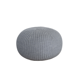 Πουφ Σκαμπό GULRU Αποσπώμενο Κάλυμμα Γκρι Πλεκτό 50x50x35cm